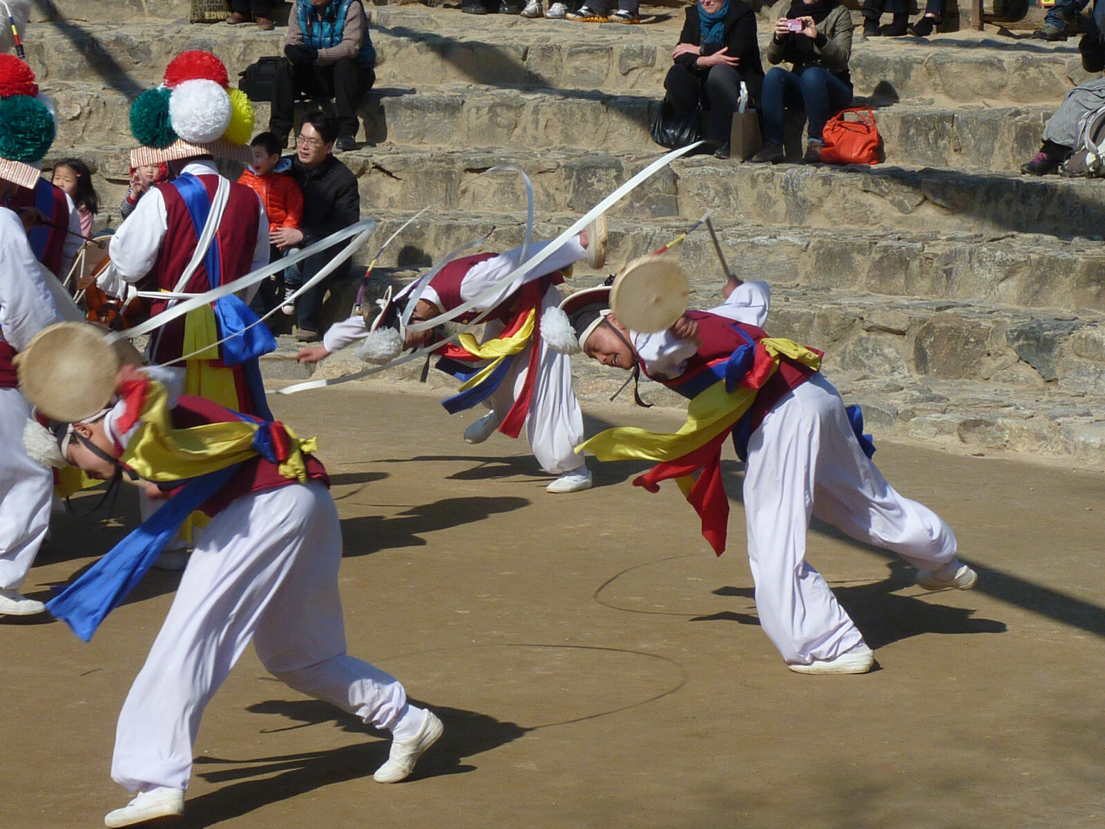 Traditional dancers at Suwon Folk Village, South Korea