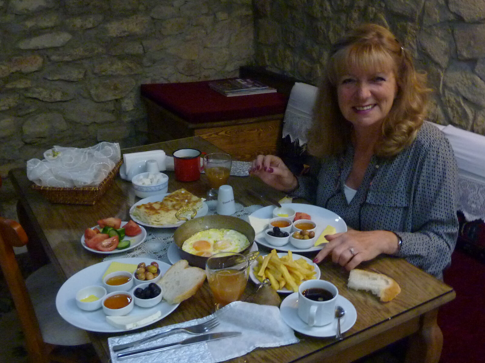 Breakfast at the Cesmeli Konak hotel in Safranbolu, Turkey