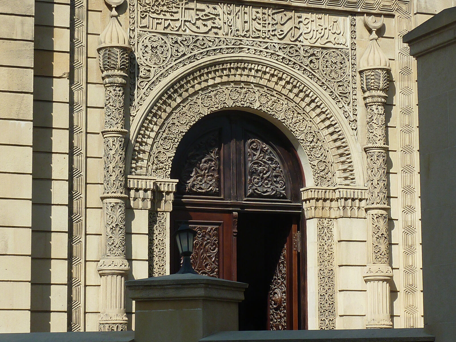 The entrance portal to the Friday Mosque in Baku, Azerbaijan
