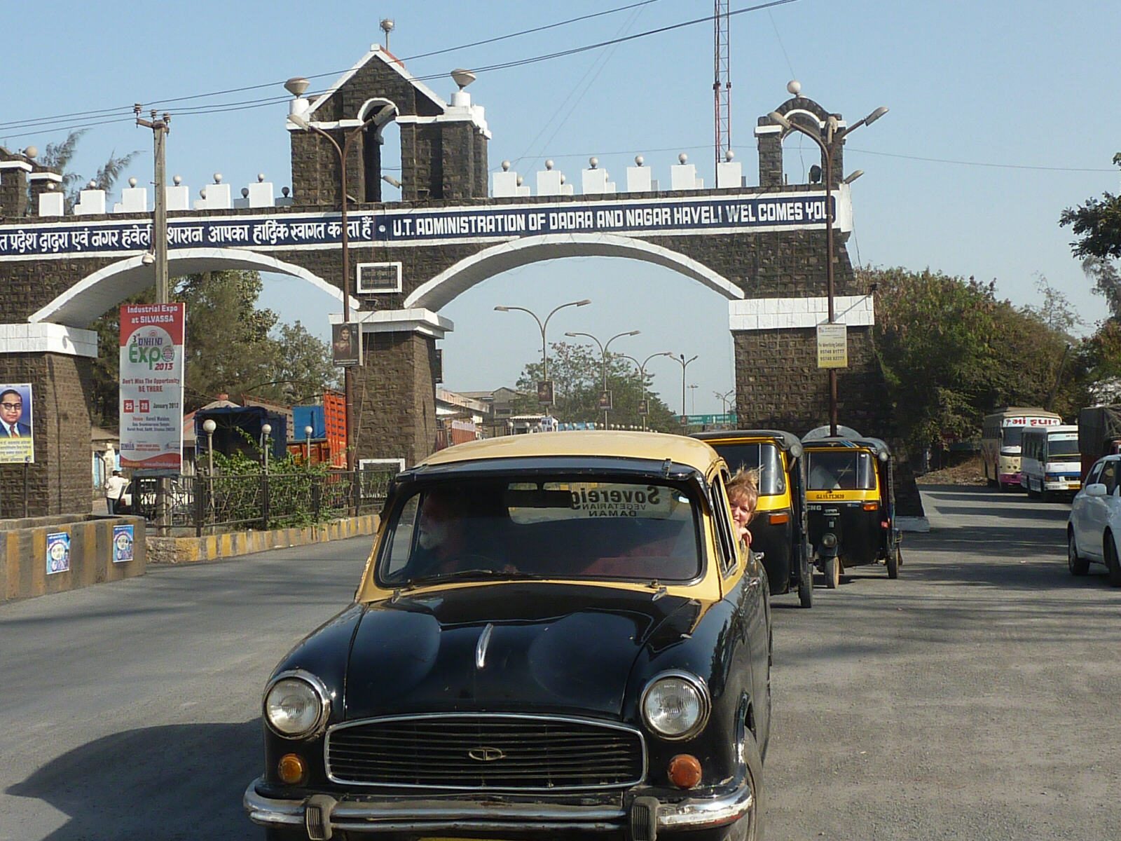 The gateway into Dadra and Nagar Haveli state, India
