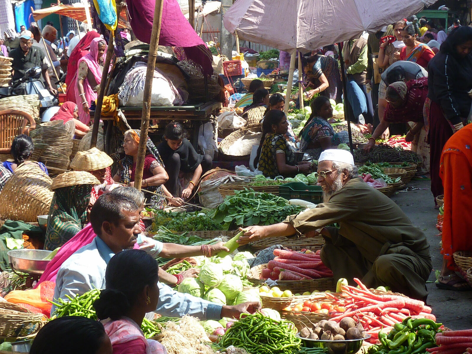 Vegetable market in Udaipur, Rajasthan, India