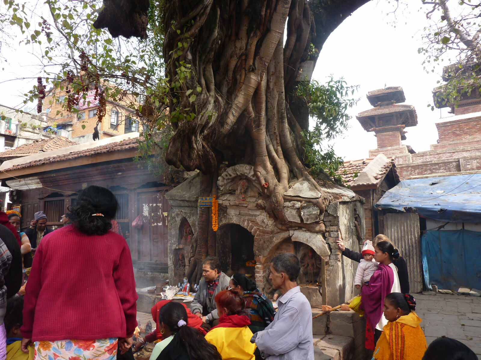 A streetside shrine in Durbar Square, Kathmandu
