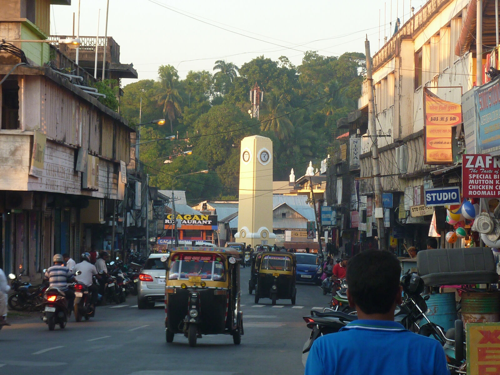 The clock tower in Aberdeen Bazaar, Port Blair, Andaman Islands