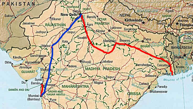 Our route through north India