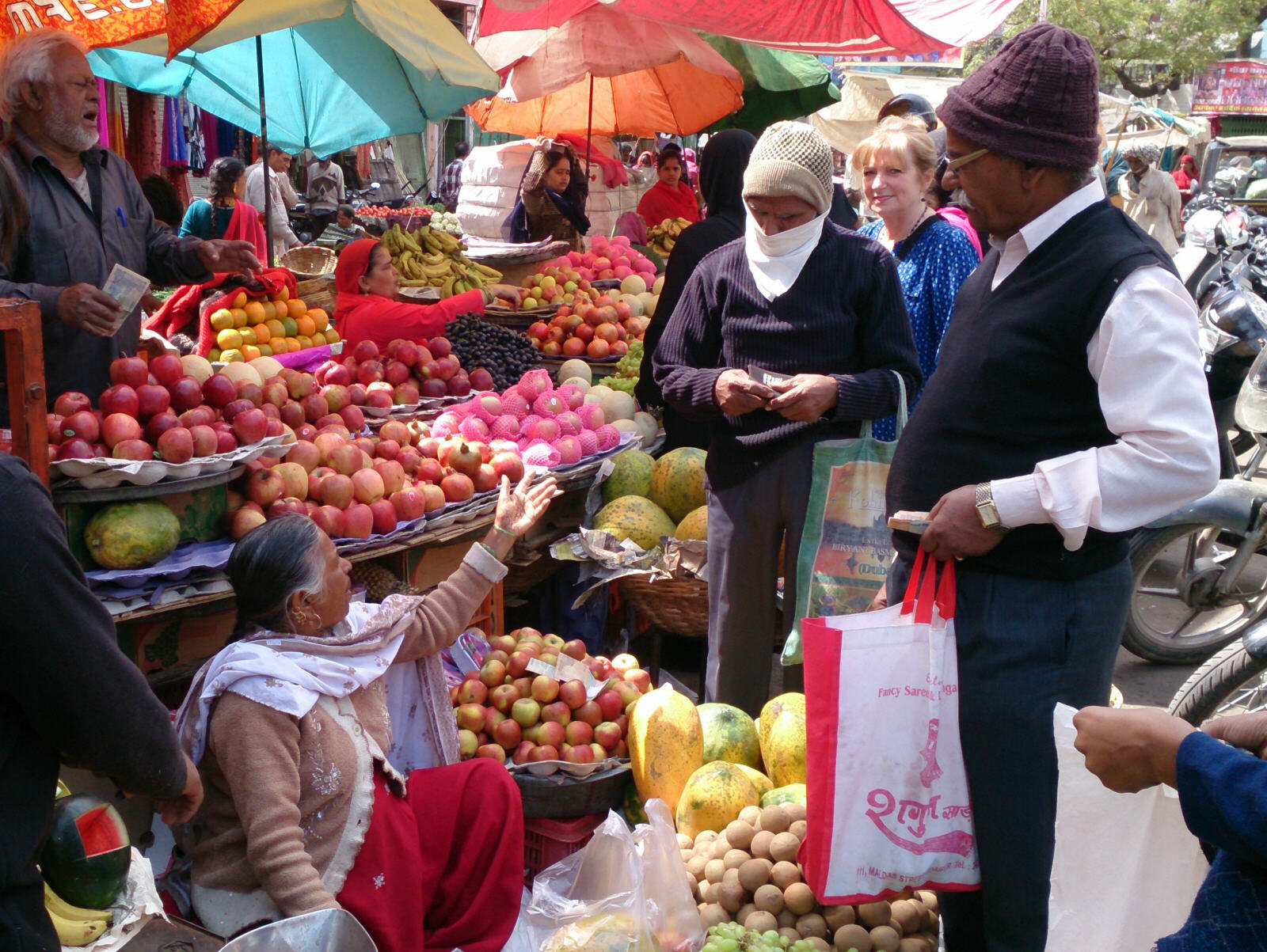 The fruit and veg market in Udaipur, Rajasthan