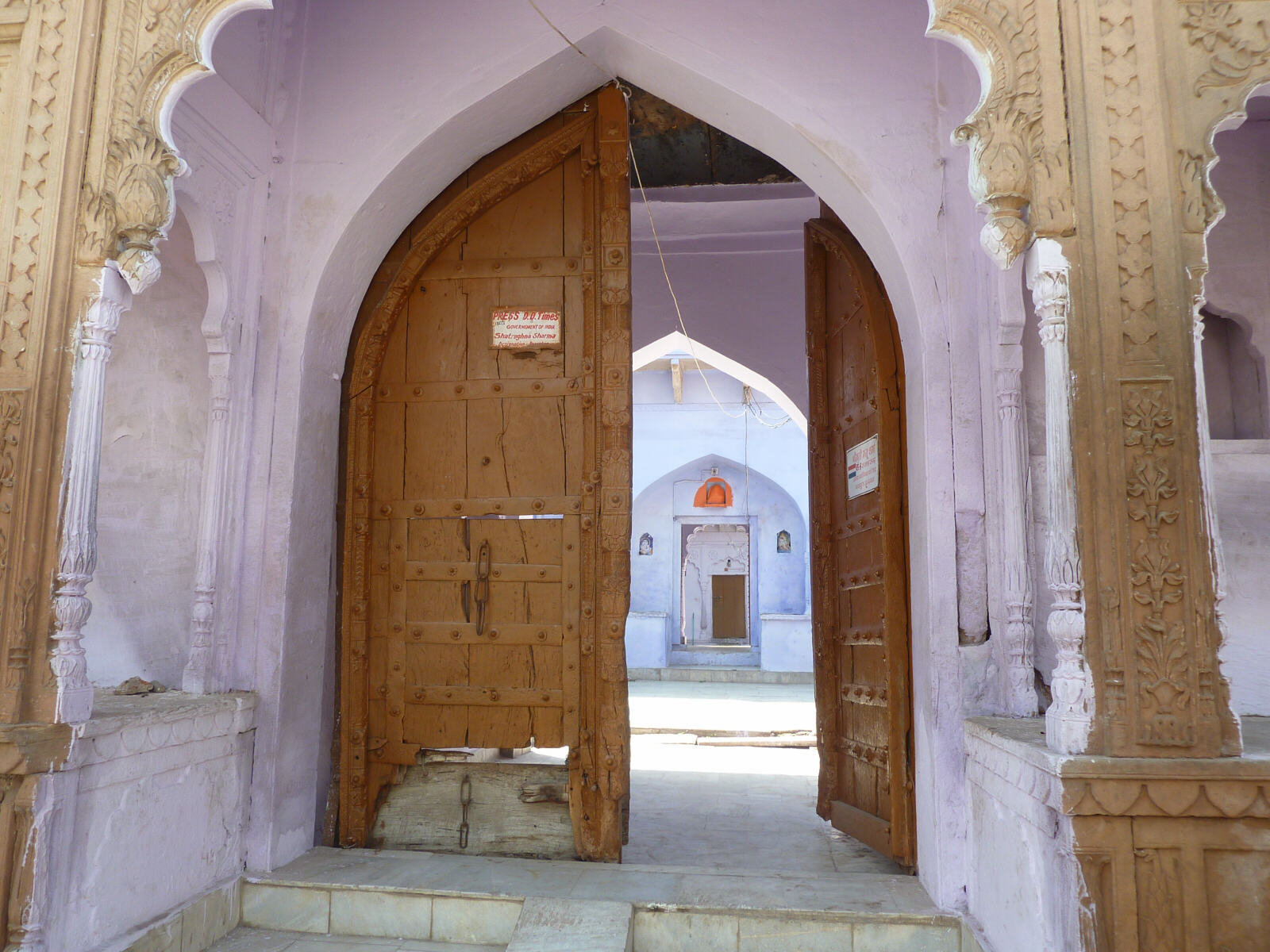 A doorway in Vrindavan, Uttar Pradesh, India
