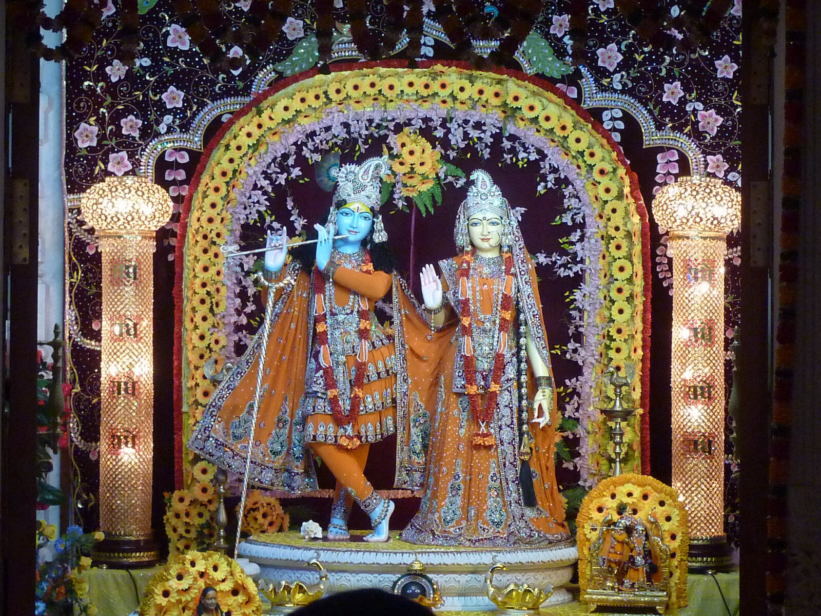 Krishna and his consort in Prem Mandir, Vrindavan, India