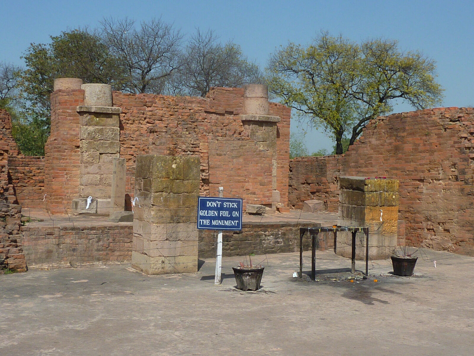Sarnath Buddhist monastery ruins near Varanasi, India