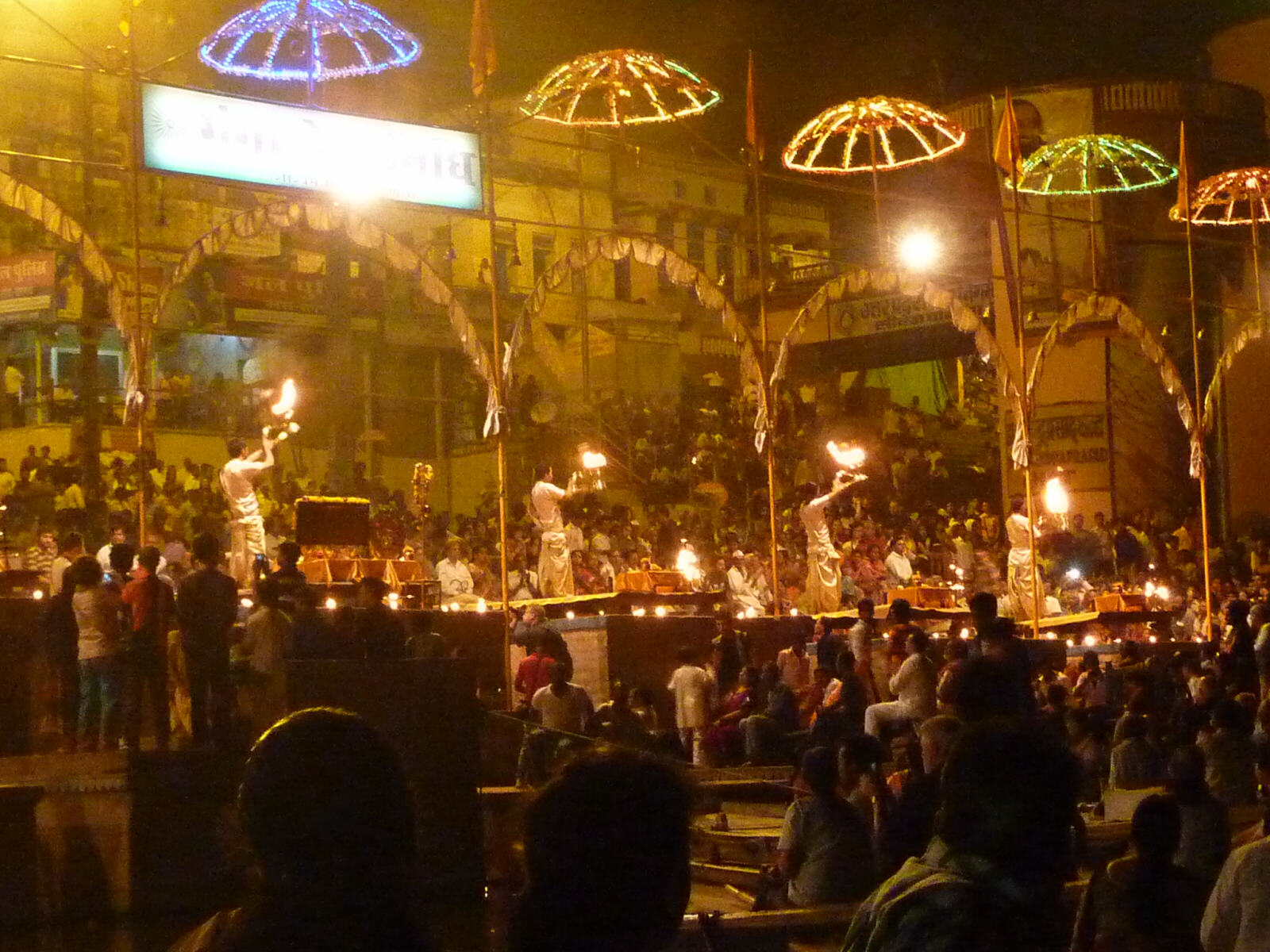 The Ganga Aarti evening ceremony in Varanasi, India
