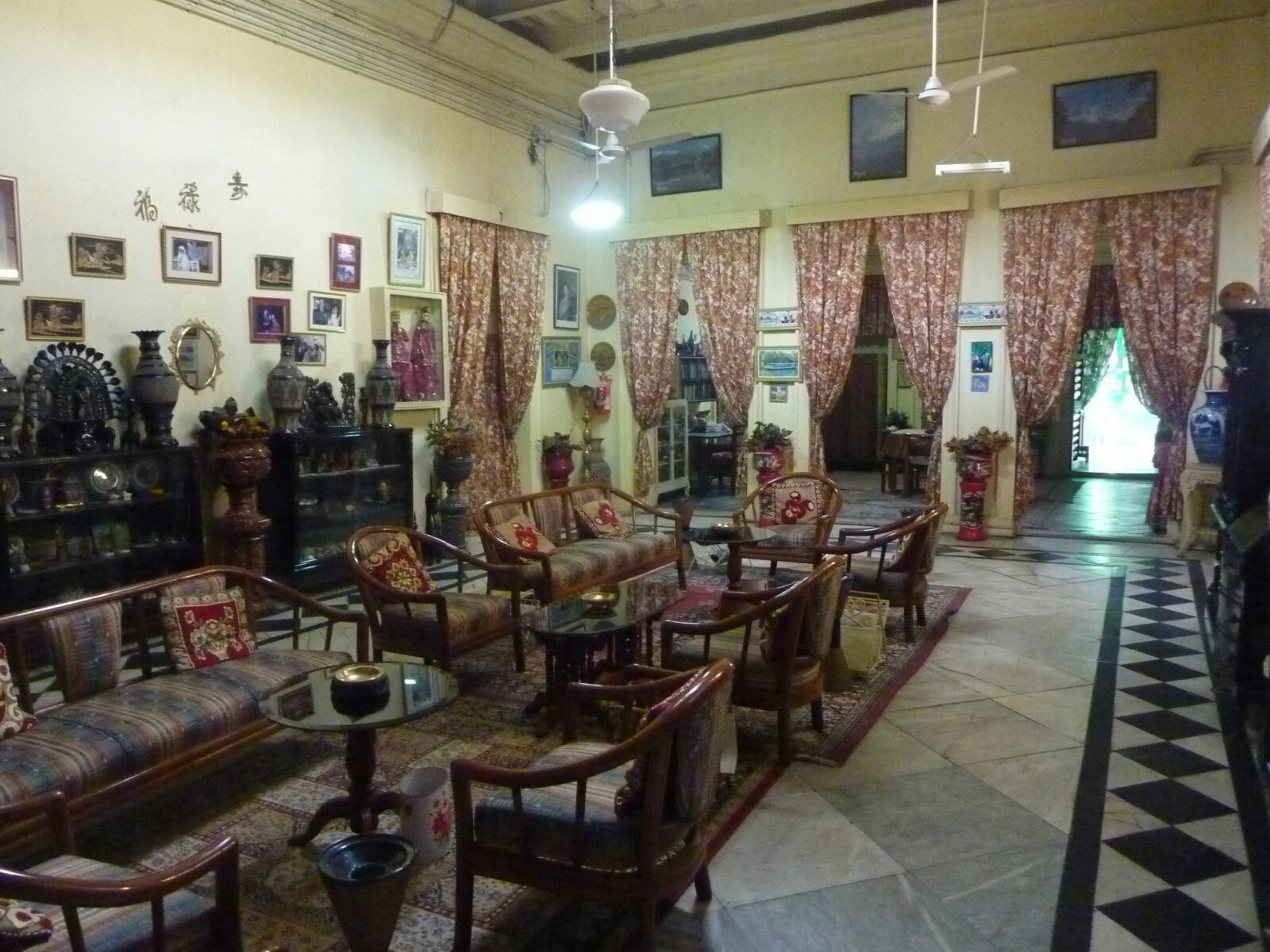 The hall in the Fairlawn hotel, Calcutta