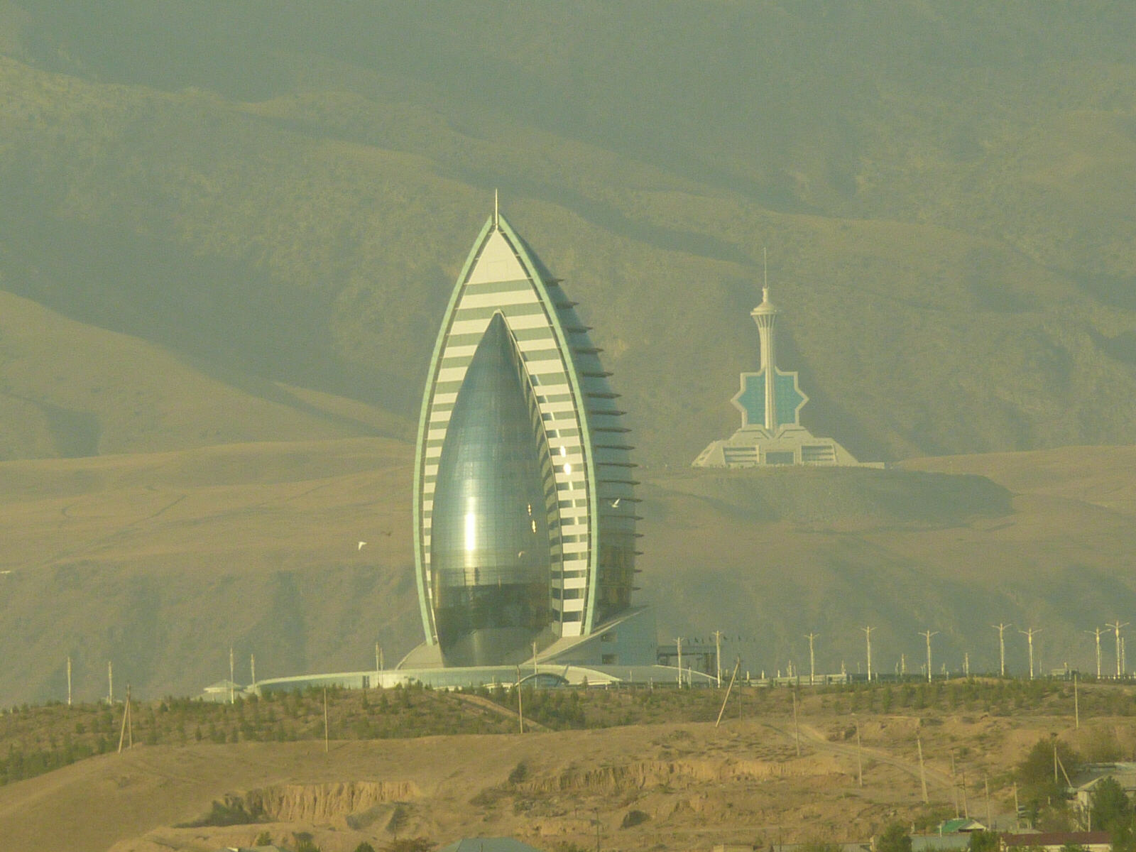 Eccentric buildings in Ashgabat, Turkmenistan