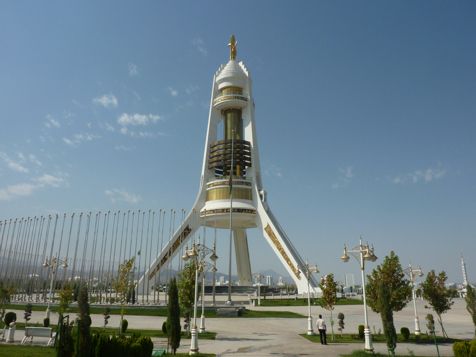 The Arch of Neutrality in Ashgabat, Turkmenistan