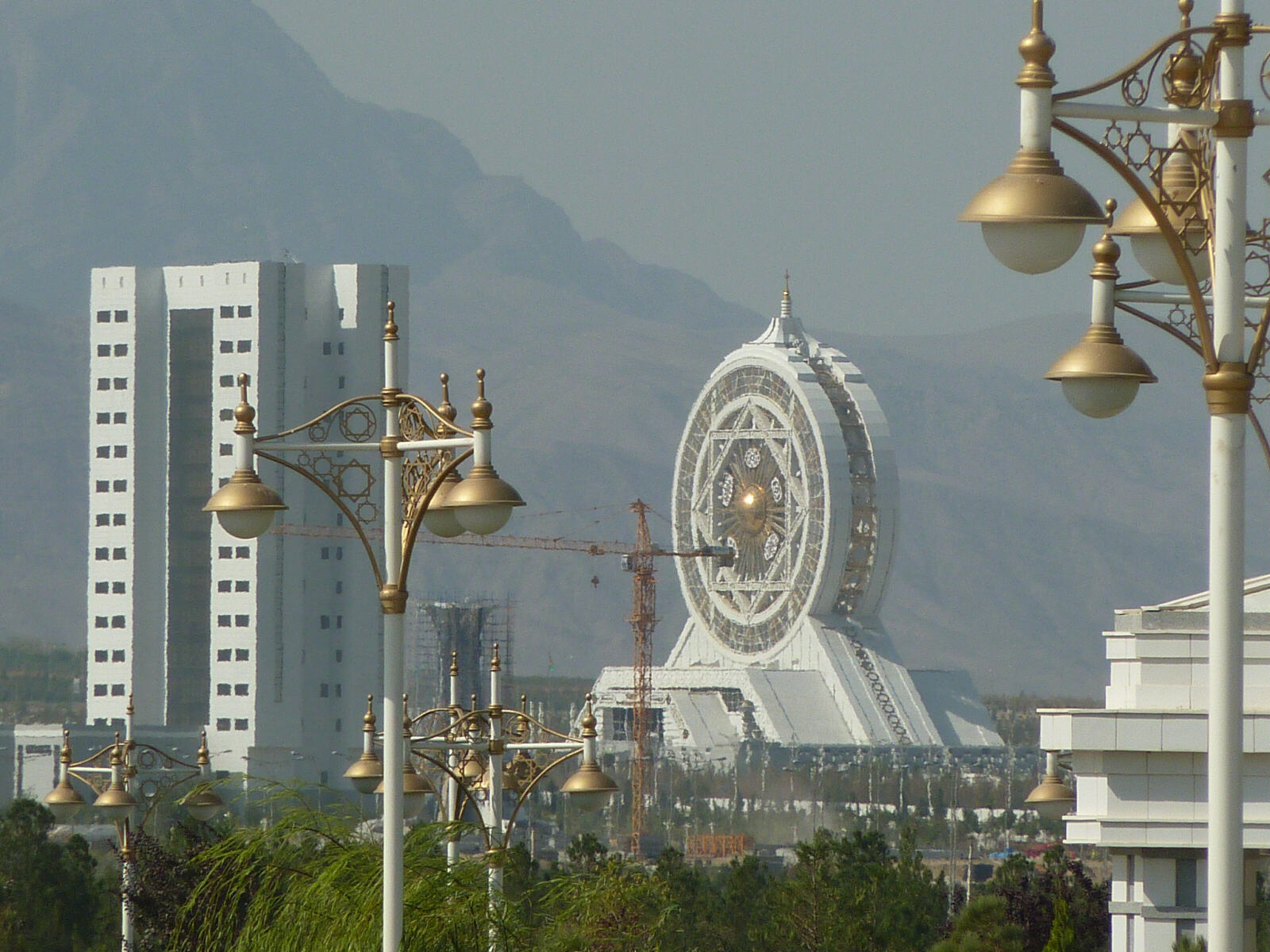 An eccentric building in Ashgabat, Turkmenistan