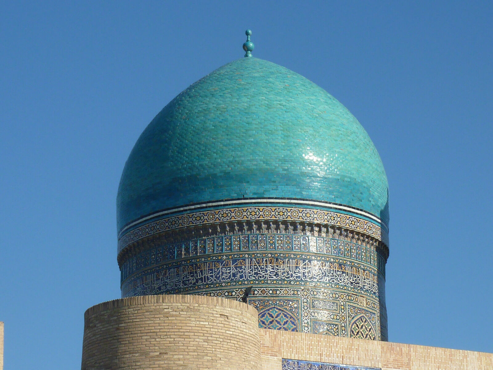 The dome of the Mir-i-Arab madrassa in Bukhara, Uzbekistan