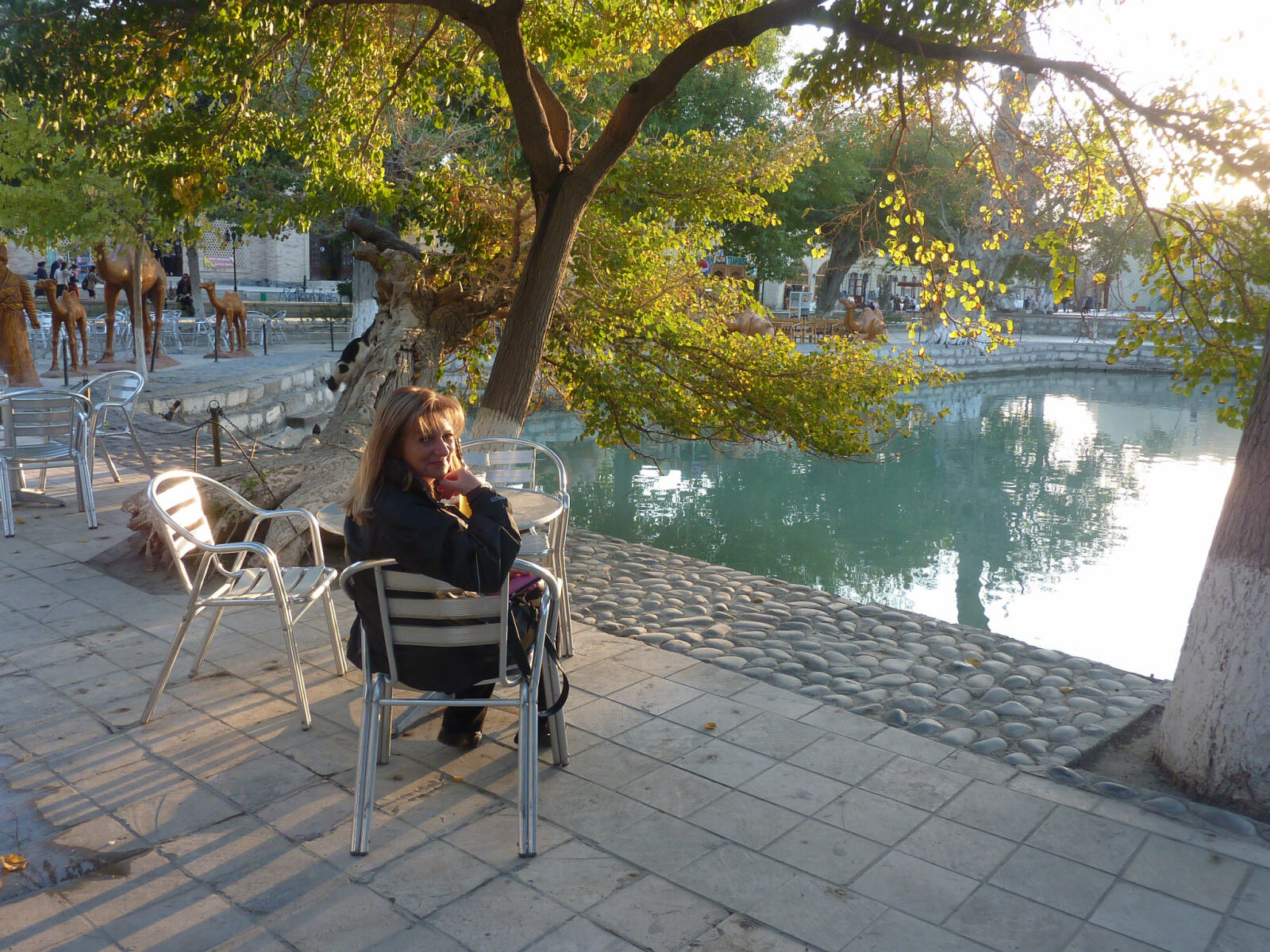 Lyabi Hauz (the plaza round the pool) in Bukhara, Uzbekistan