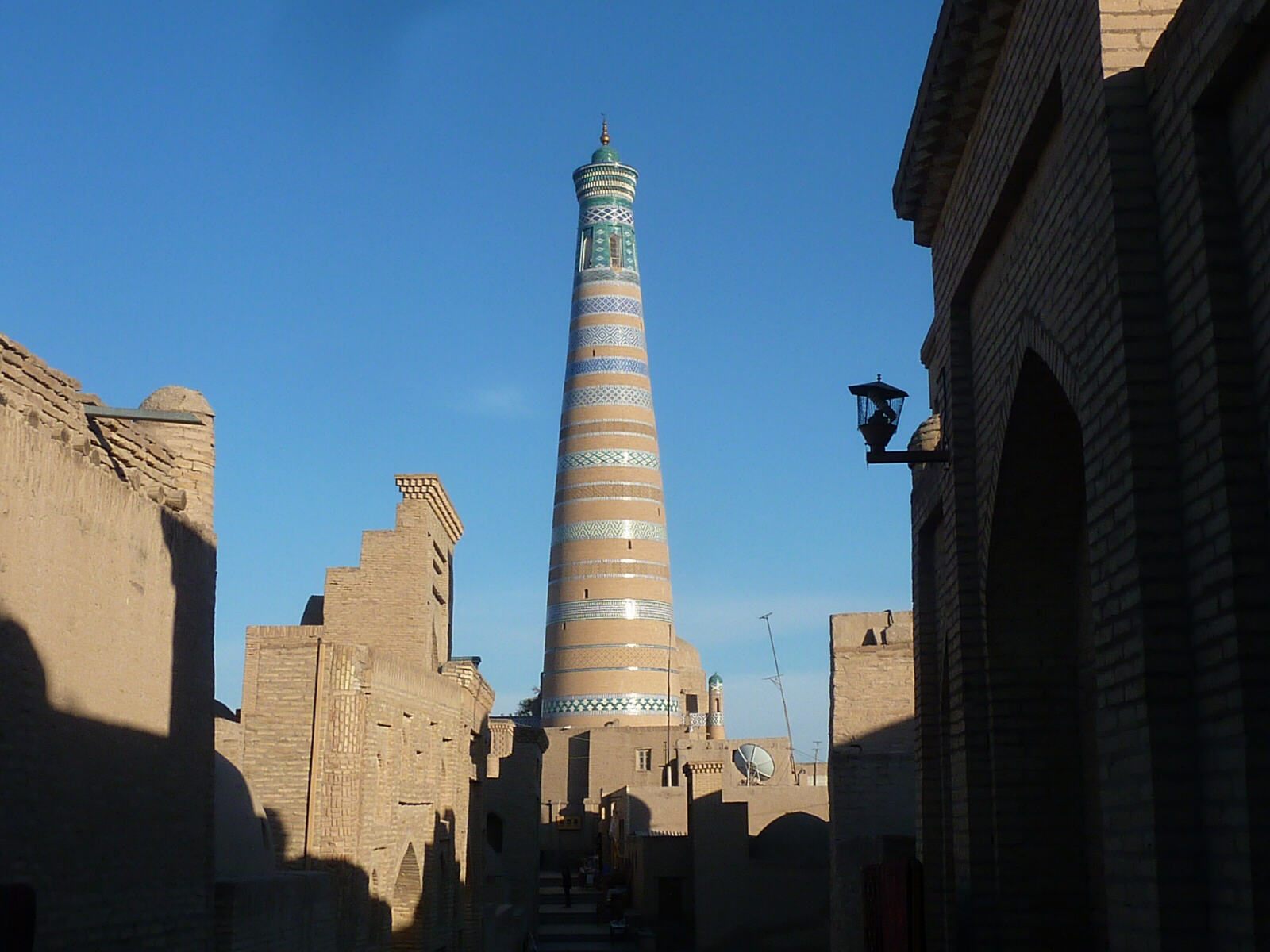 The Islom-Huja minaret in Khiva, Uzbekistan