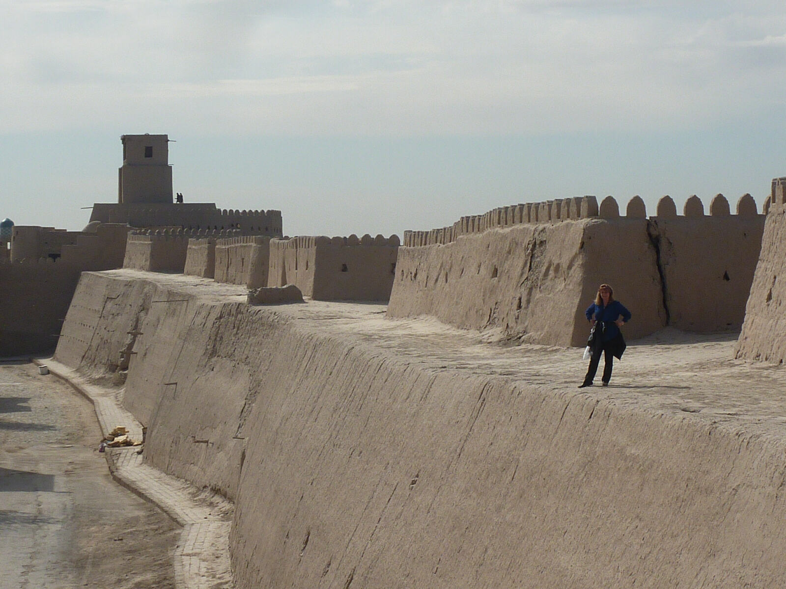 The north-west city wall of Khiva, Uzbekistan