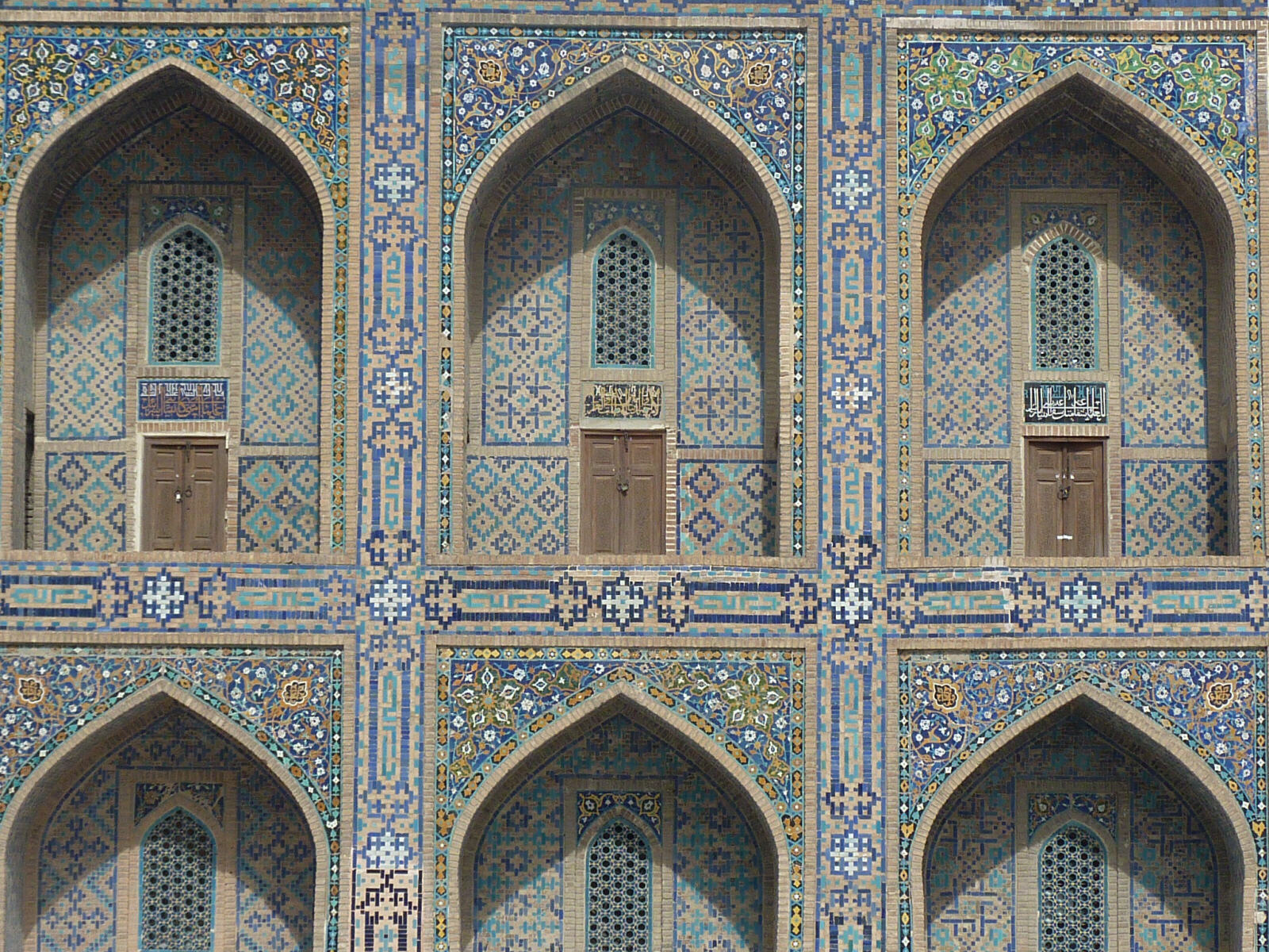 Tile-work in the Registan in Samarkand, Uzbekistan