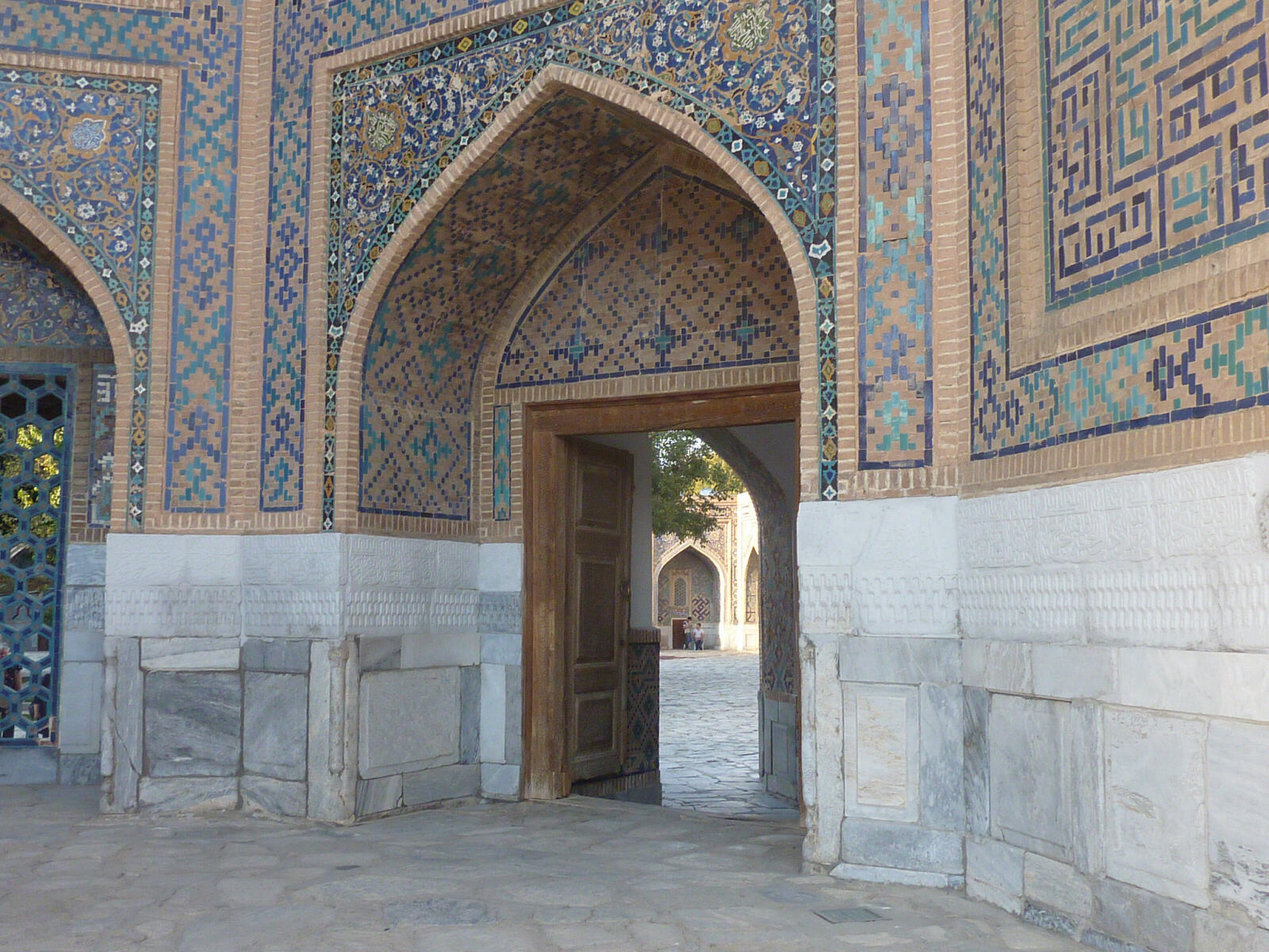 An arched doorway in the Registan, Samarkand, Uzbekistan