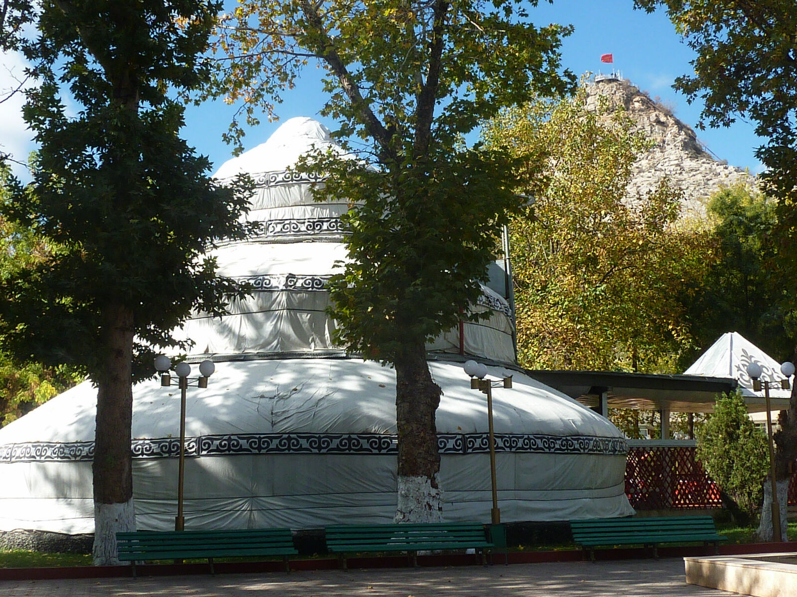 A large yurt museum in Osh, Kyrgyzstan