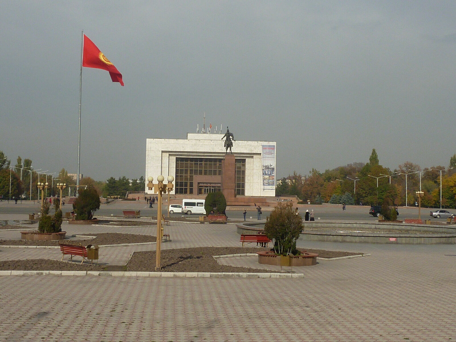 Ala Too Square and the museum in Bishkek, Kyrgyzstan