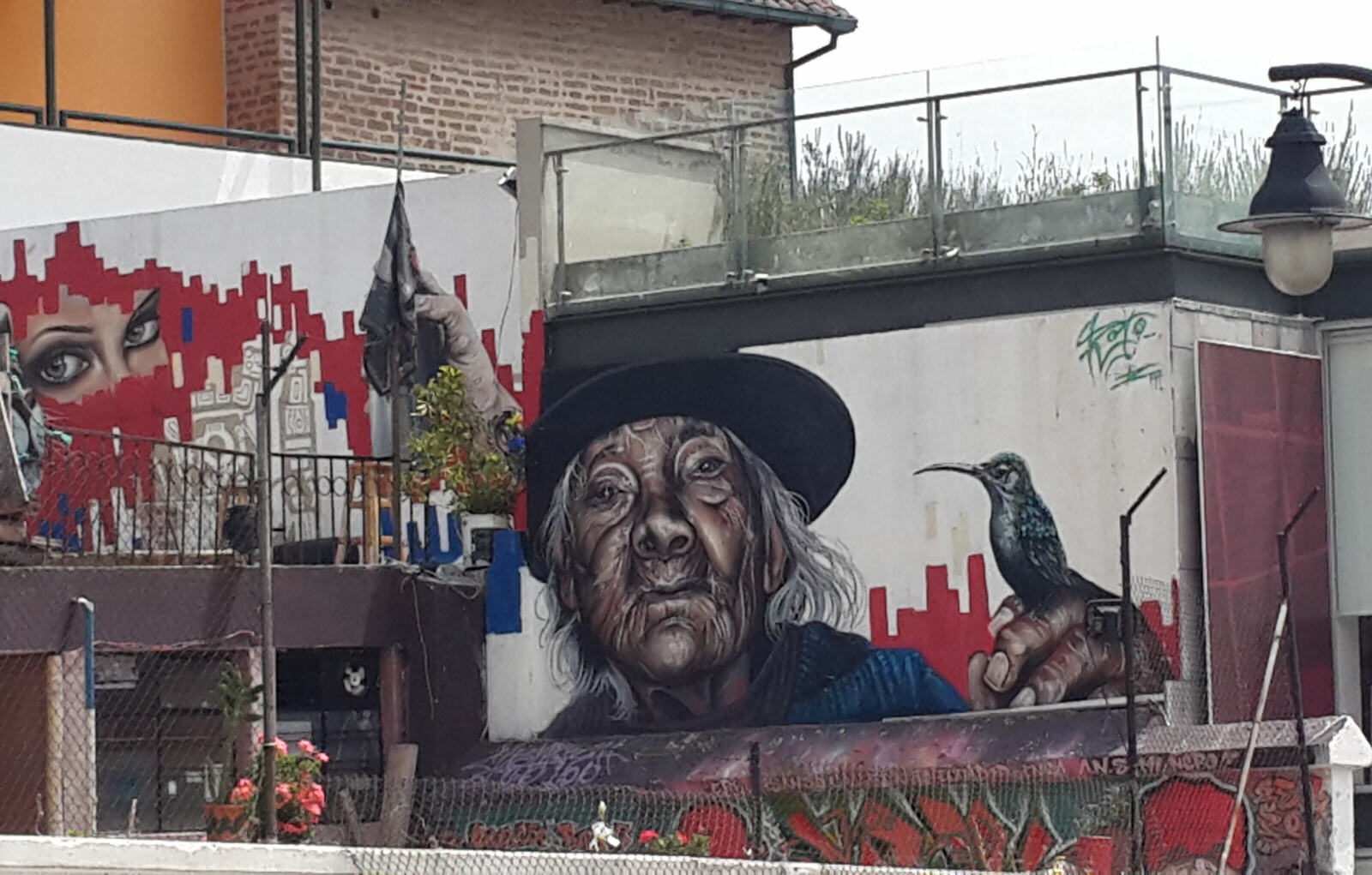 Wall art in the old town, Quito, Ecuador