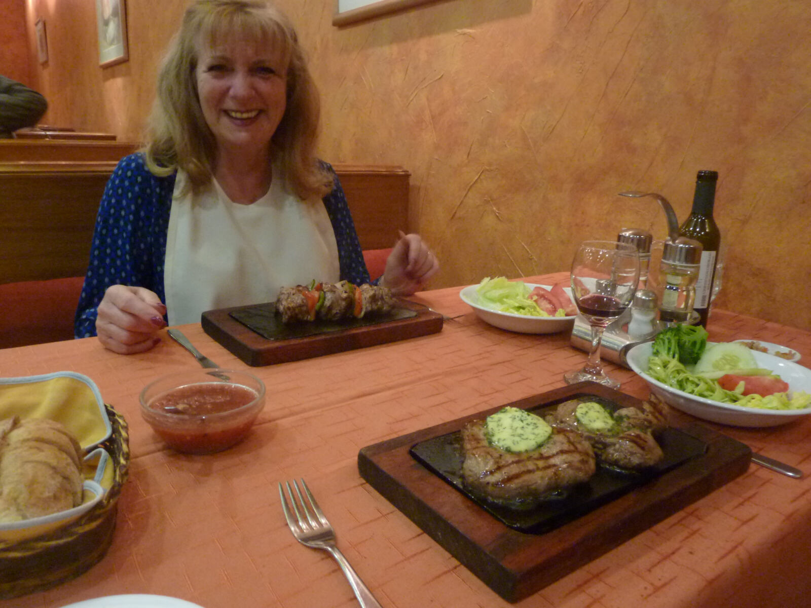 Dinner in La Tranquera restaurant, La Paz, Bolivia