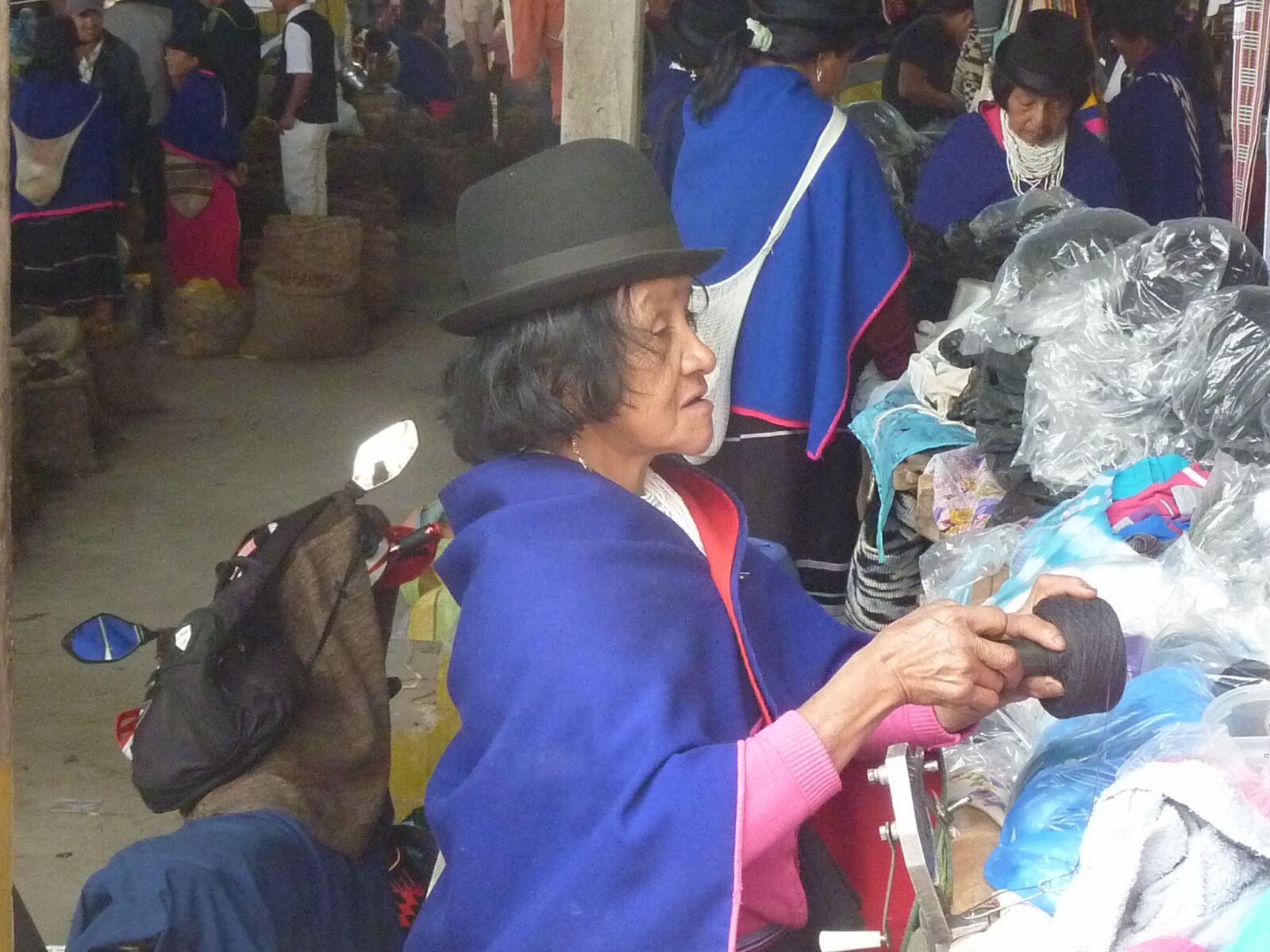 In the indigenous people's market at Silvia, Colombia