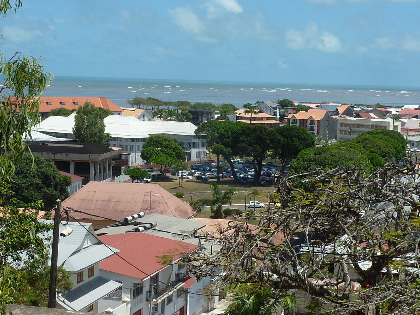 View of Cayenne from Fort Ceperou, French Guyane