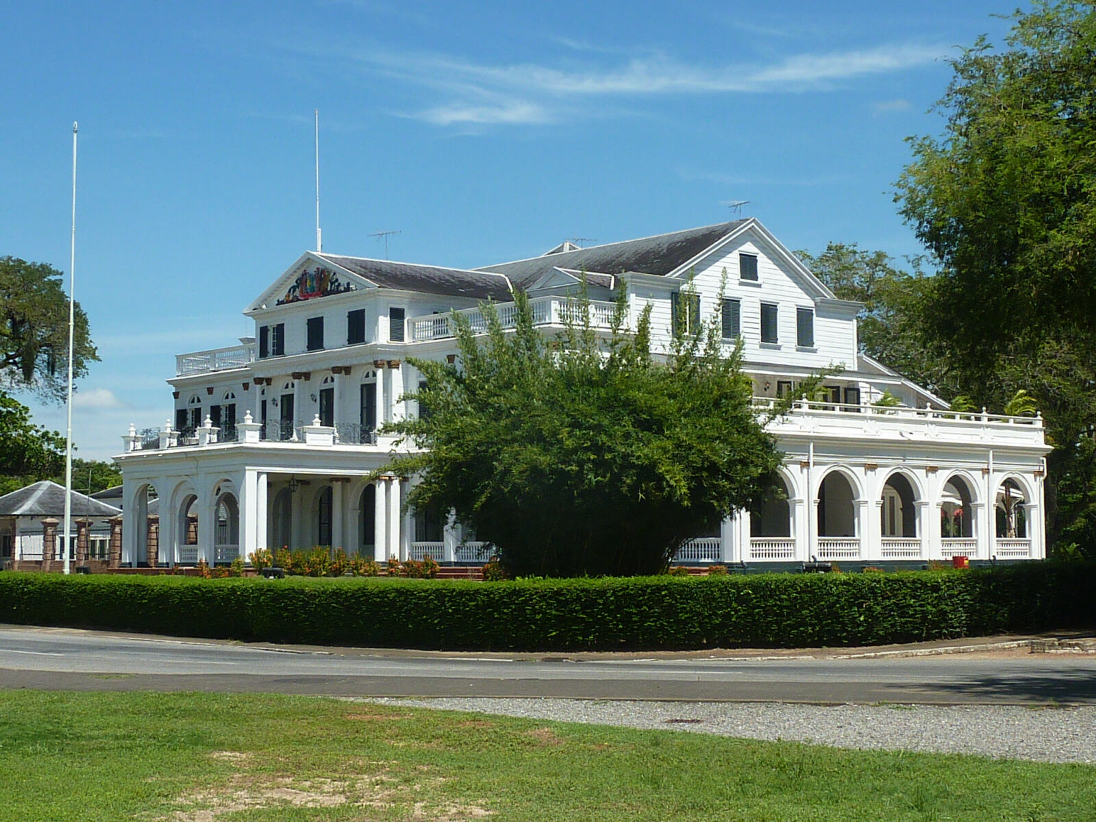 The President's palace in Independence Square, Paramaribo