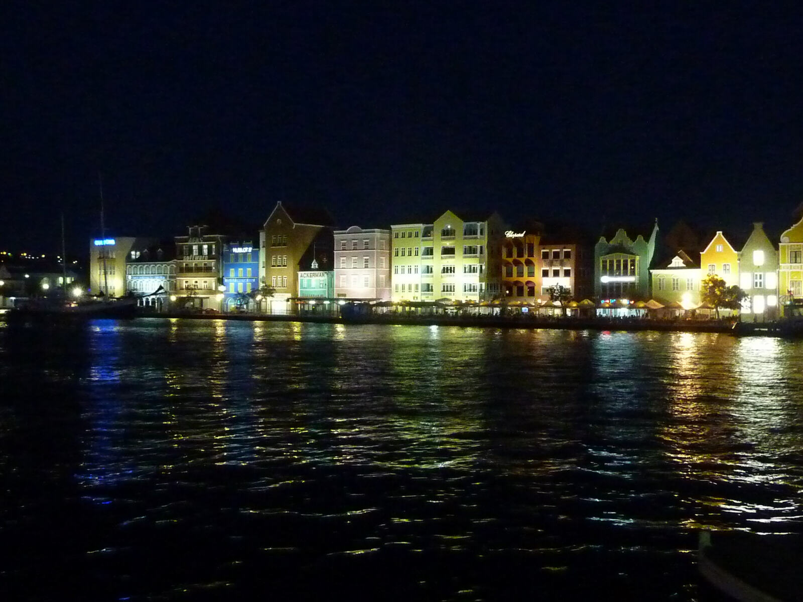 Nighttime at Handelskade, Willemstad, Curacao