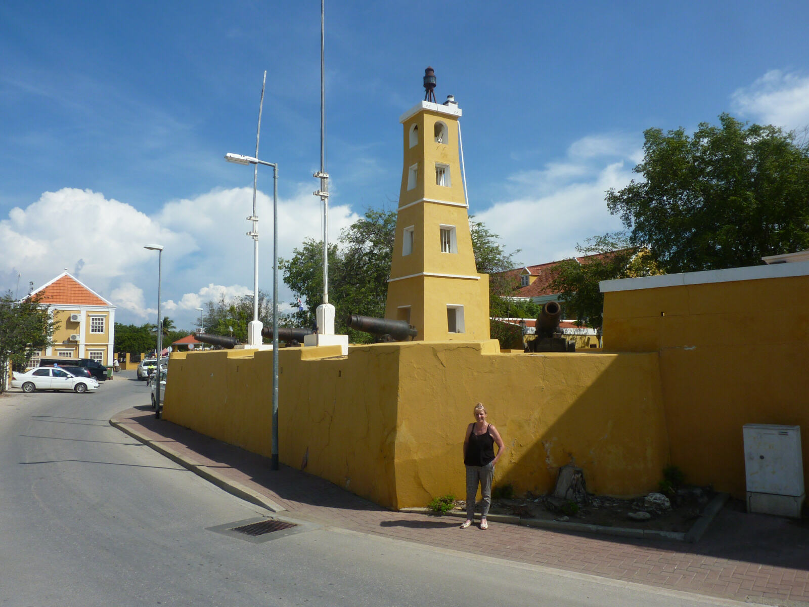 The fort and lighthouse in Kralendijk, Bonaire
