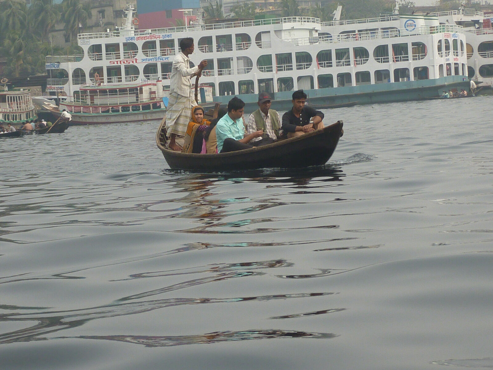 A ferry at Sadar Ghat, Dhaka, Bangladesh