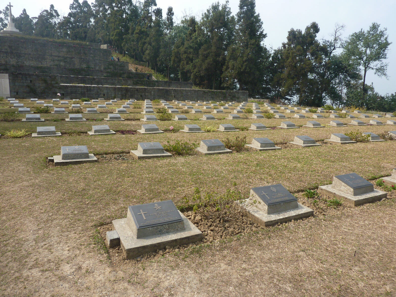The war cemetery in Kohima, Nagaland state, India