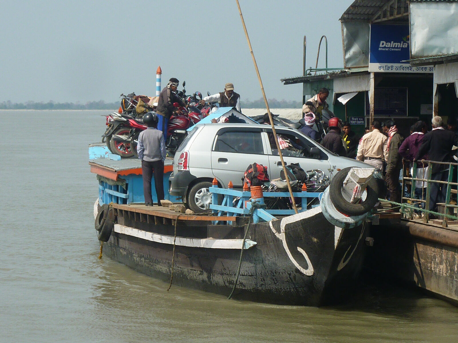 The ferry to Majuli Island, Assam, India