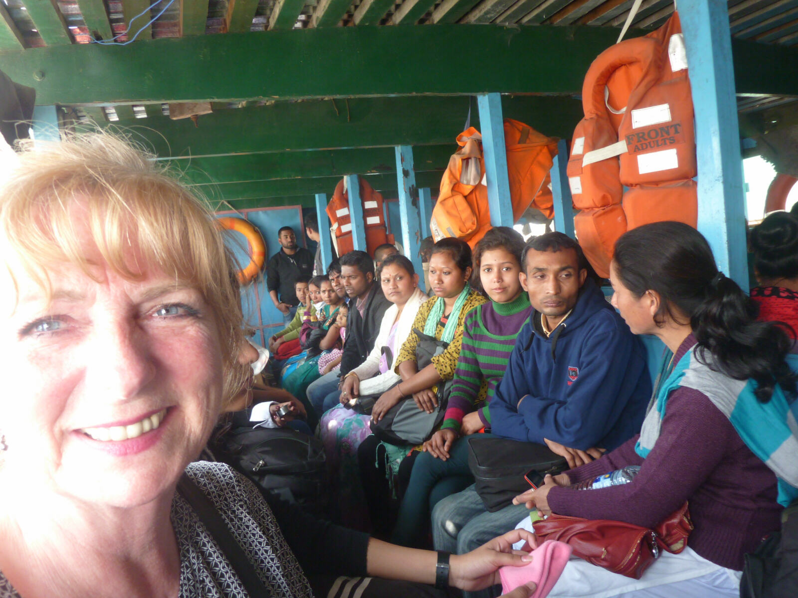 Passengers on the ferry to Majuli Island, Assam, India