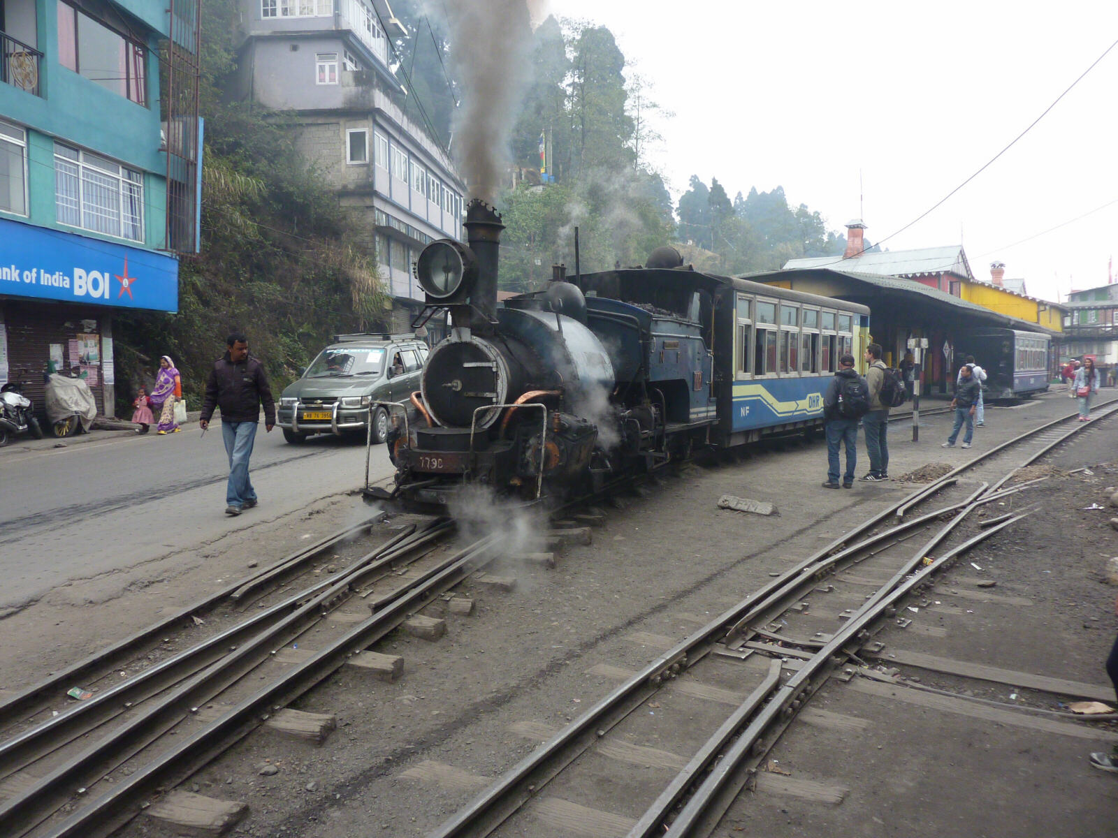 Steam train at Ghoom near Darjeeling, India