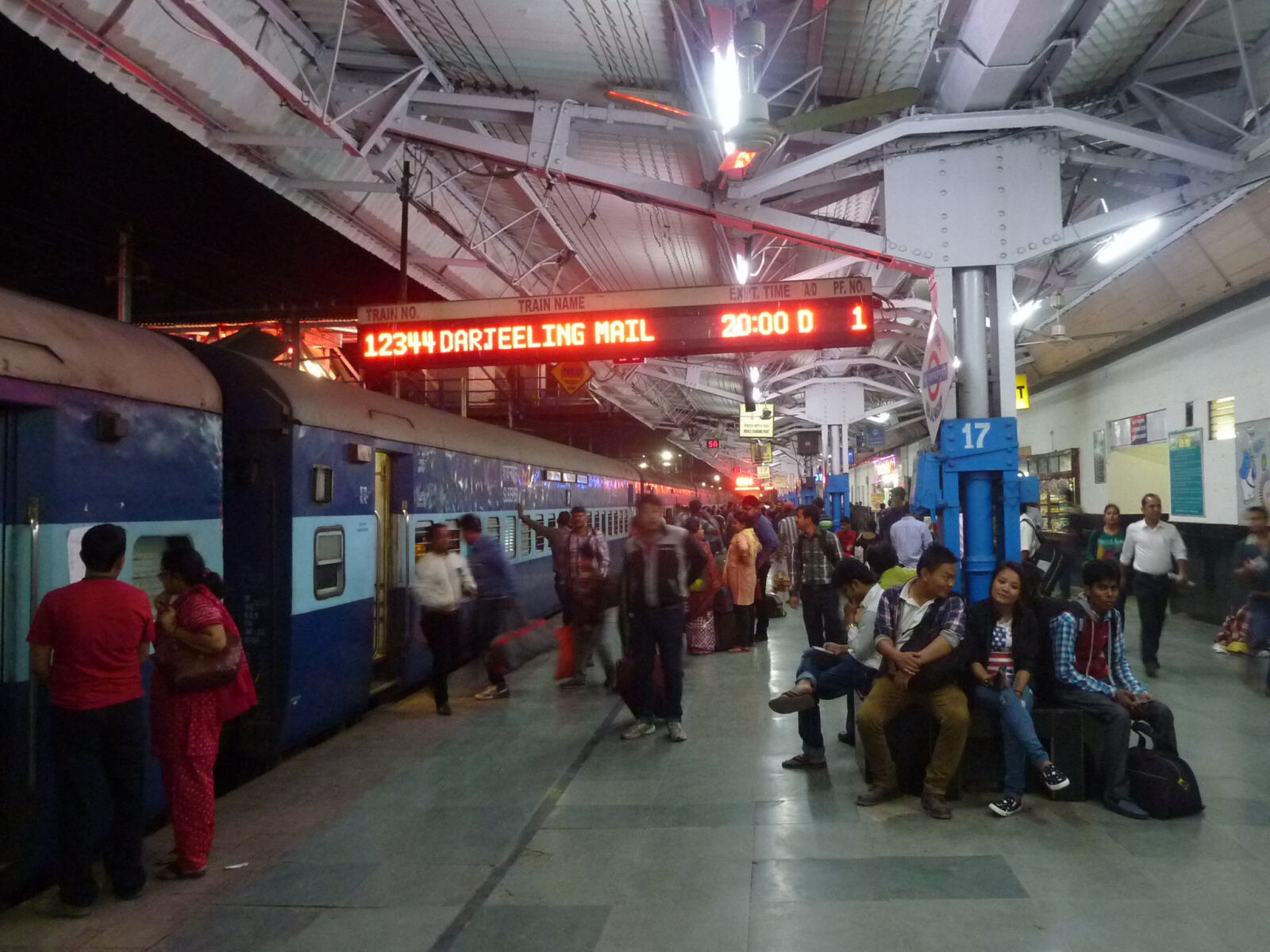 The Darjeeling Mail at New Jalpaiguri station, Bengal