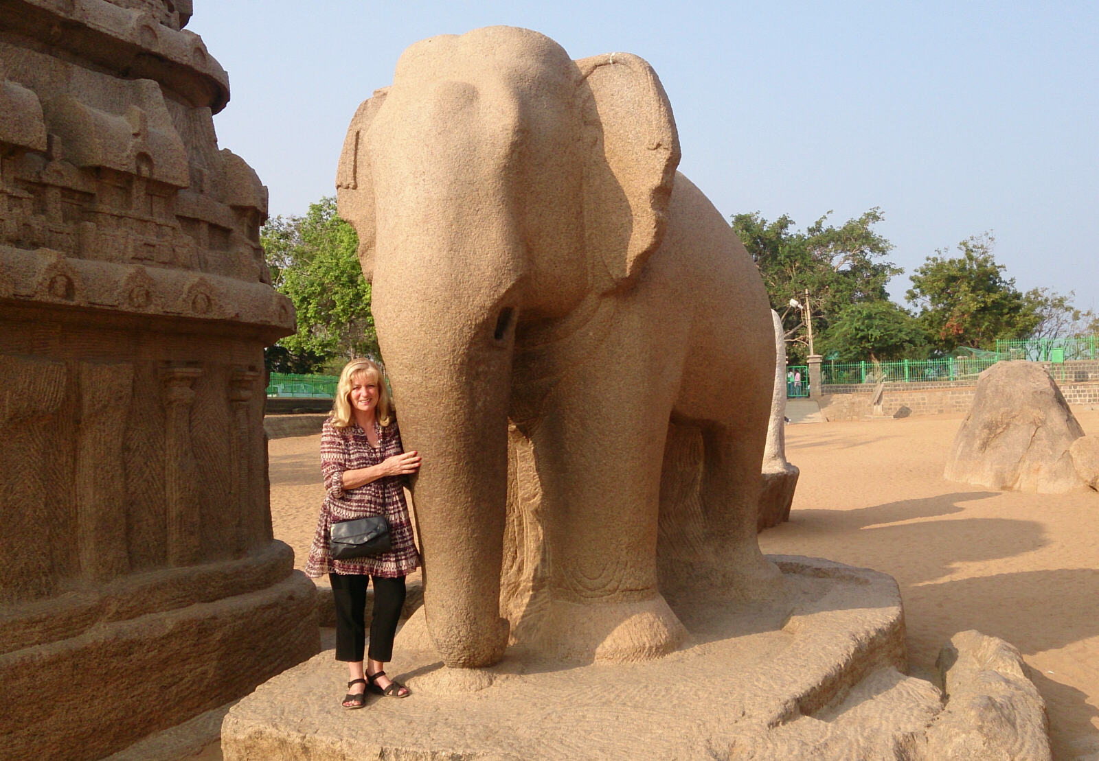 An elephant in the Five Rathas, Mamallapuram, India