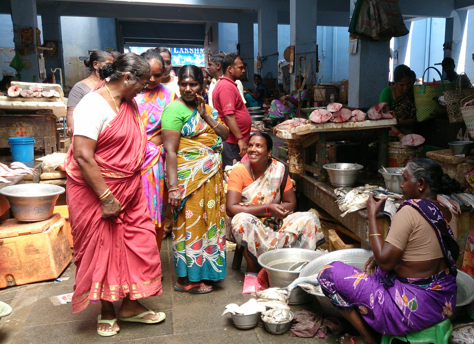 Fish market in Pondicherry, India