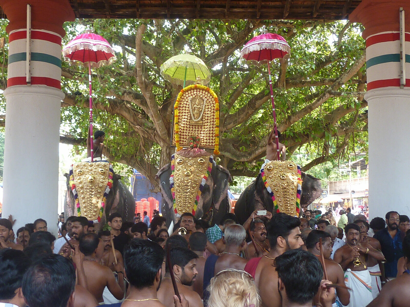A festival at Chennamangalam, Kerala, India