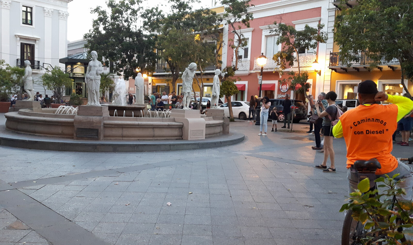 Statues in Plaza de Armas, San Juan, Puerto Rico