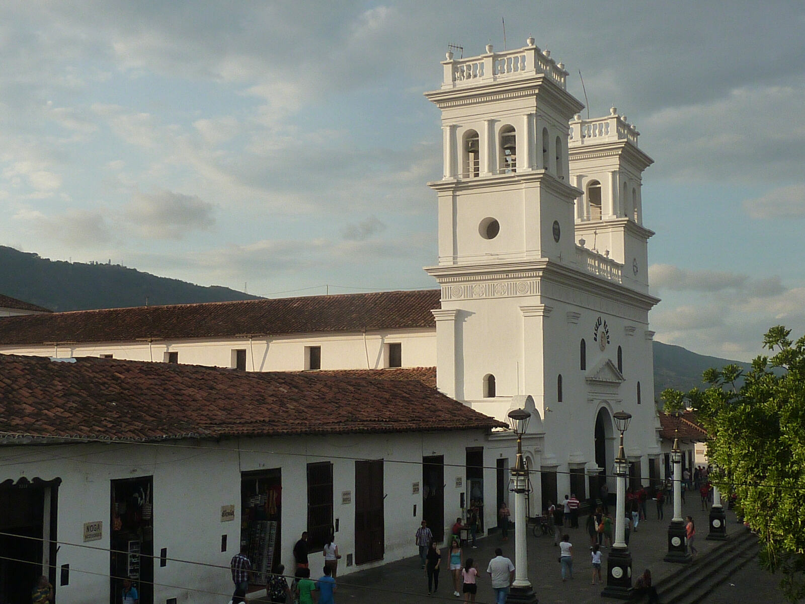 The cathedral from Las Nieves hotel, Giron, Colombia