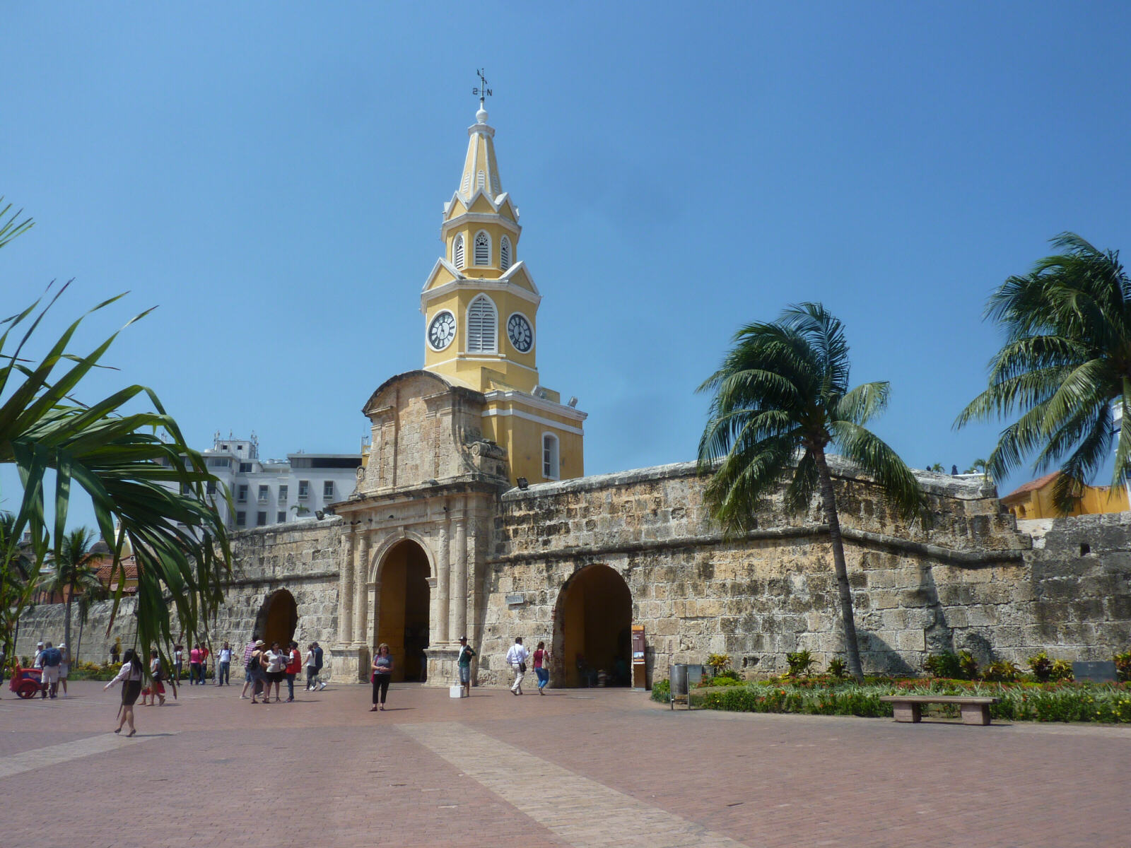 Torre del Reloj at the entrance to Cartagena old town