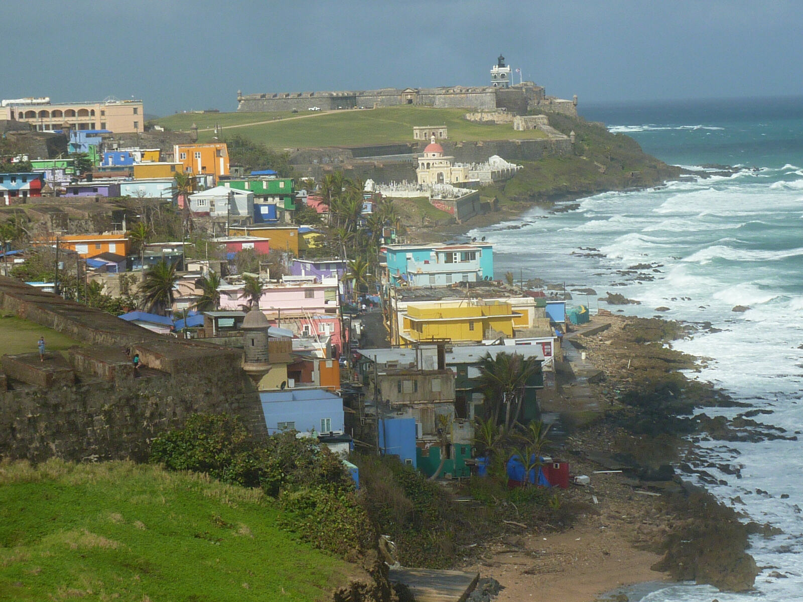 La Perla township from San Cristobal, San Juan Puerto Rico