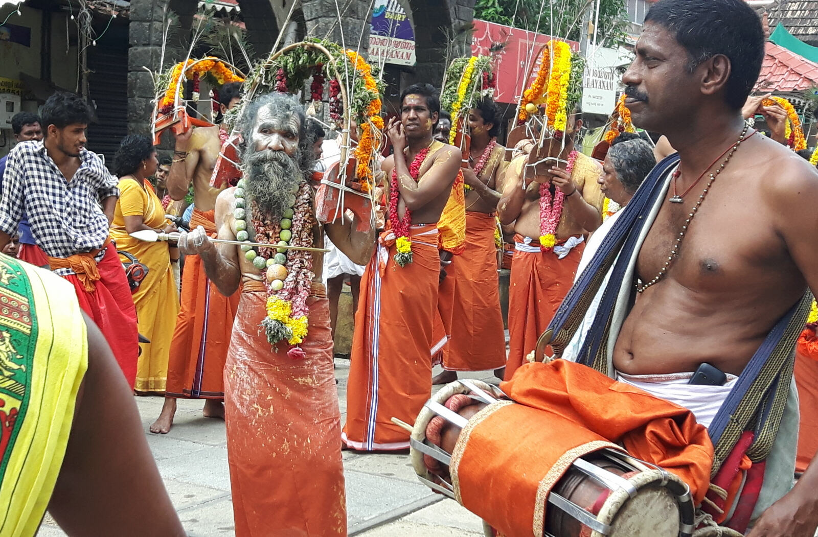 A procession at the Padmanabhaswamy temple, Trivandrum