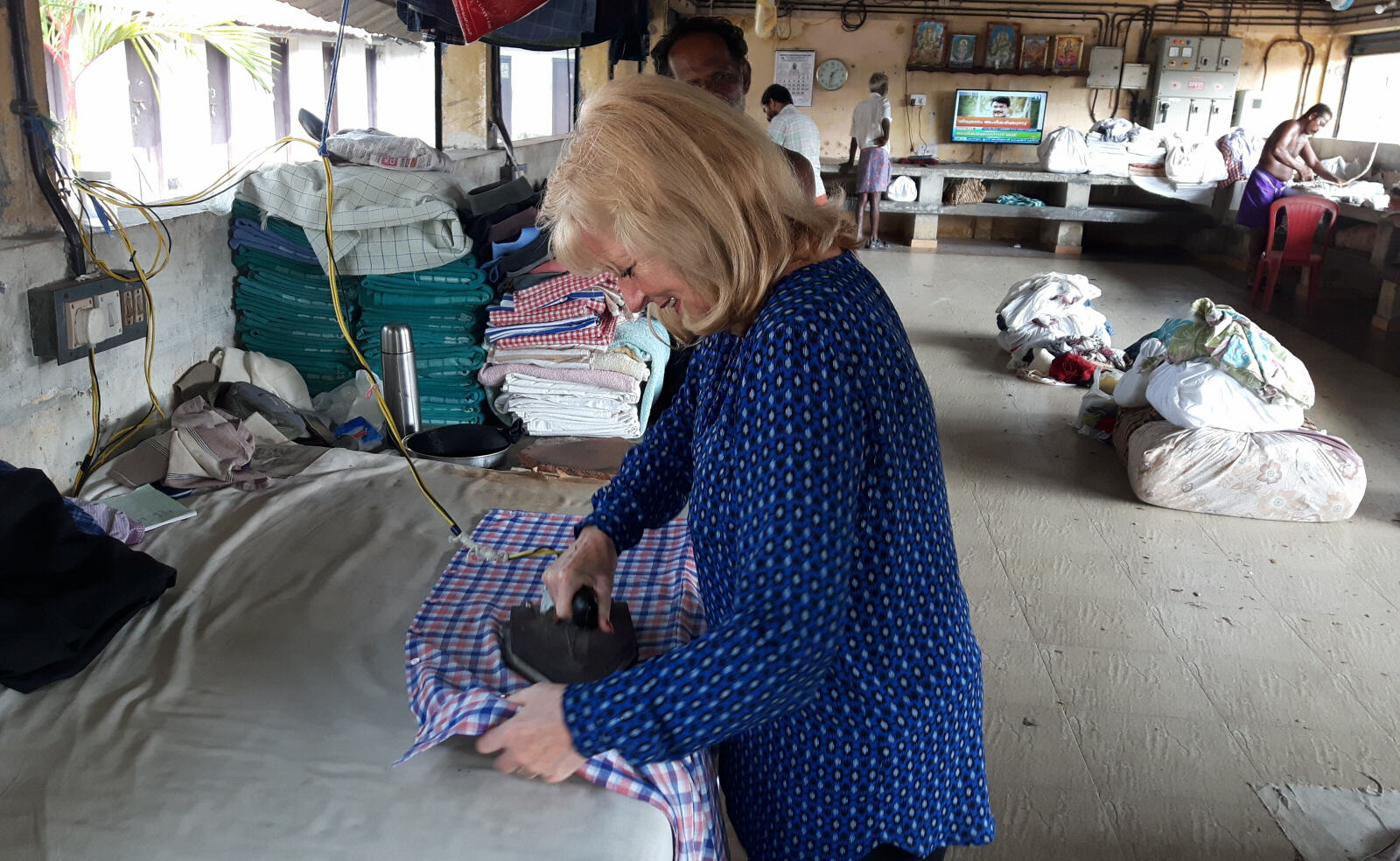 Inside a Dhobi Khanna (laundry) in Kochi, Kerala