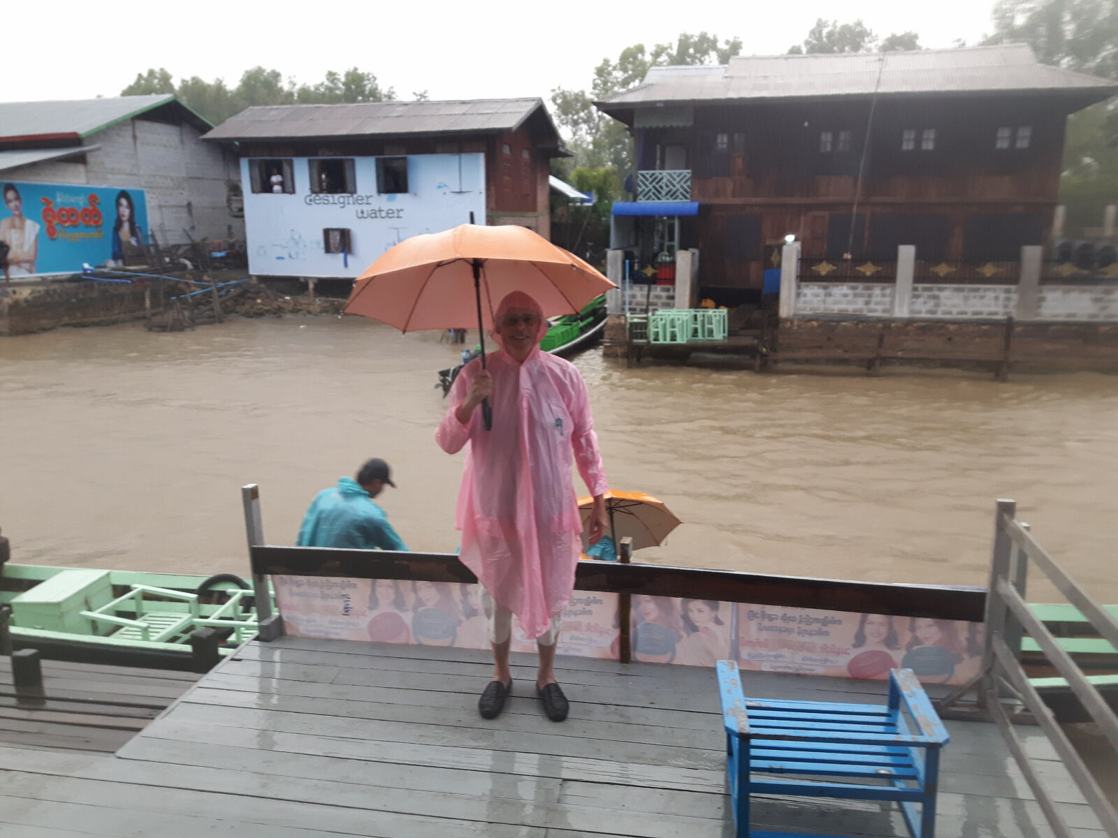 In the rainstorm at Inle lake