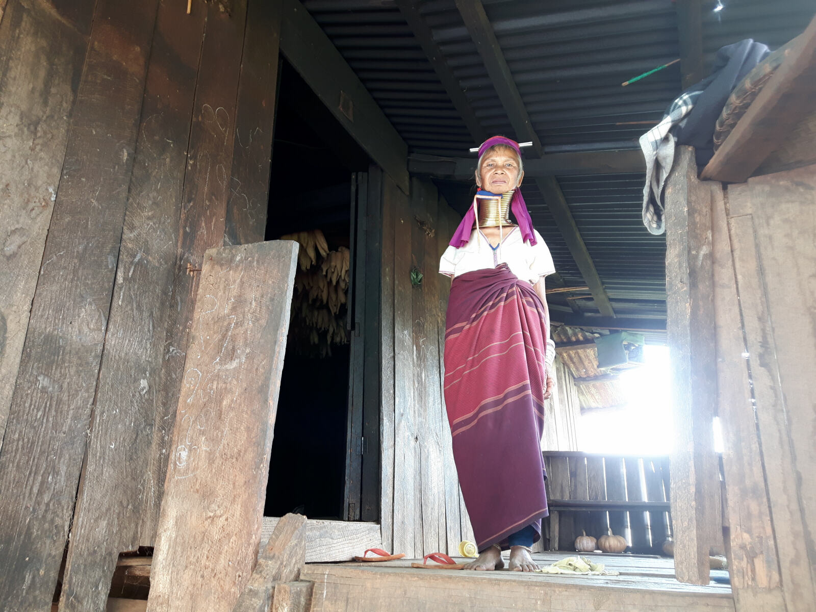 Karen long-neck woman at Pan Pet village, Burma
