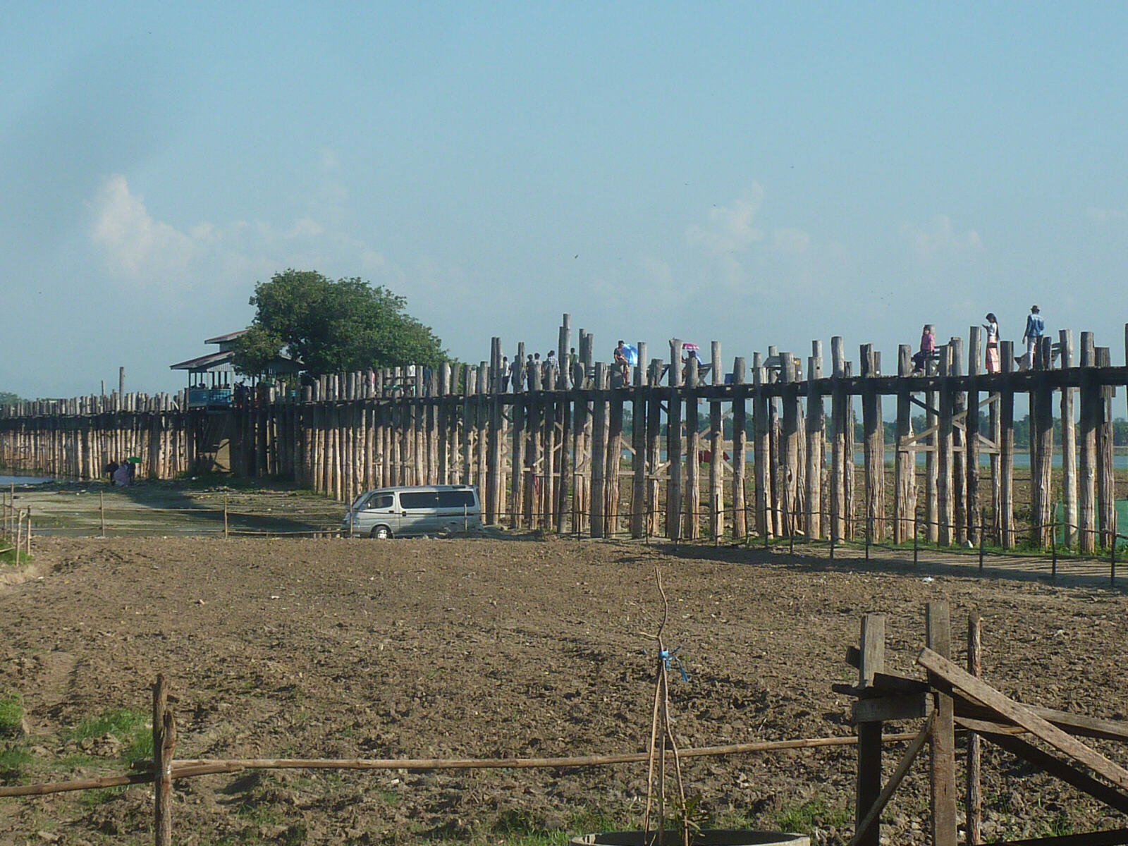 UBein bridge, the longest wooden footbridge, at Amarapura near Mandalay